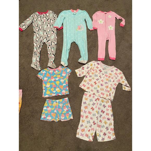 Bundle of 14 Girls Pajamas/Sleepers/Nightgowns-  Size 18m-5t - Picture 16 of 16